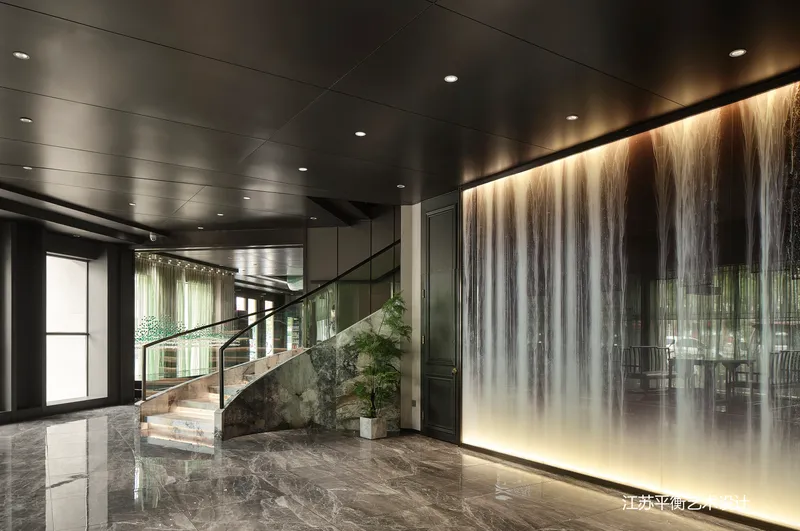 一层大堂水景+楼梯